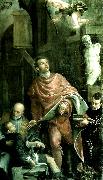 Paolo  Veronese st. pantaleon heals a sick boy oil on canvas